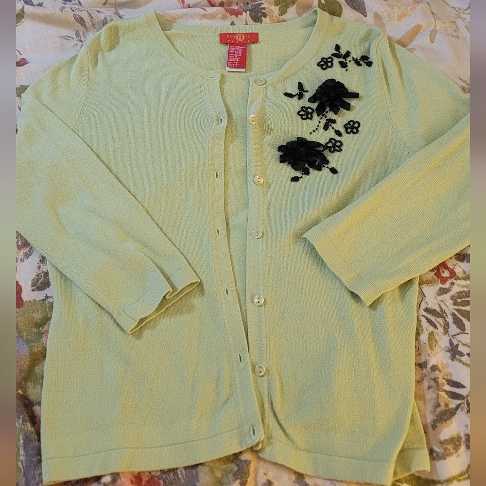 Signature by Sangria Light Green Knitwear